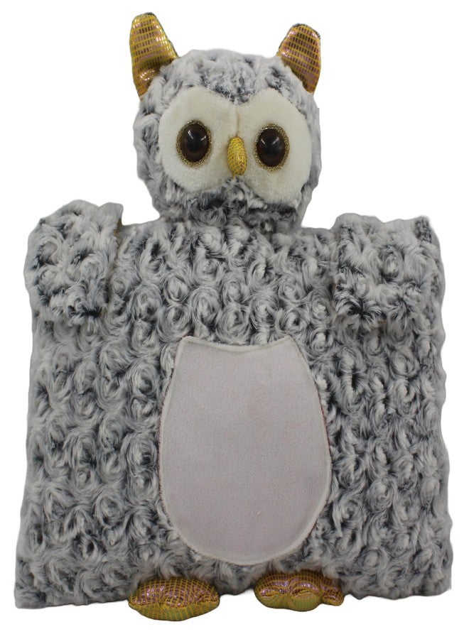 تيكلز وسادة بومة محشوة ناعمة من القطيفة، هدية مثالية لأعياد ميلاد الأطفال (الحجم: 35 سم، اللون: رمادي) - Image 2